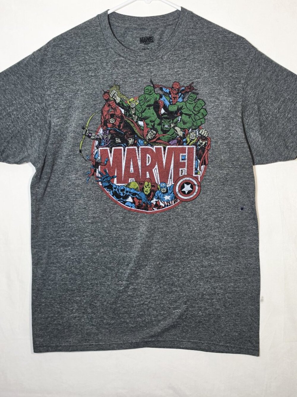 Marvel Logo Large Tshirt unisex ink spot photos show